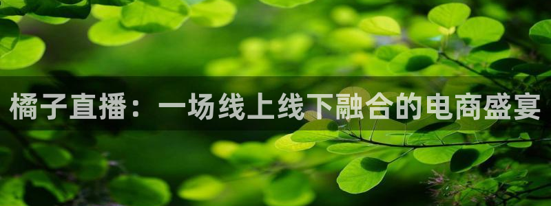 熊猫体育app：橘子直播：一场线上线下融合的电商盛宴